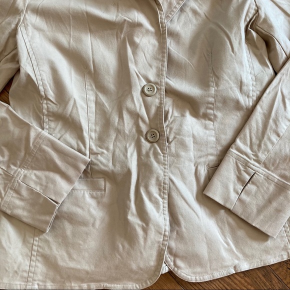 Liz Claiborne Beige Tan Jacket Coat Blazer Medium - Picture 3 of 7